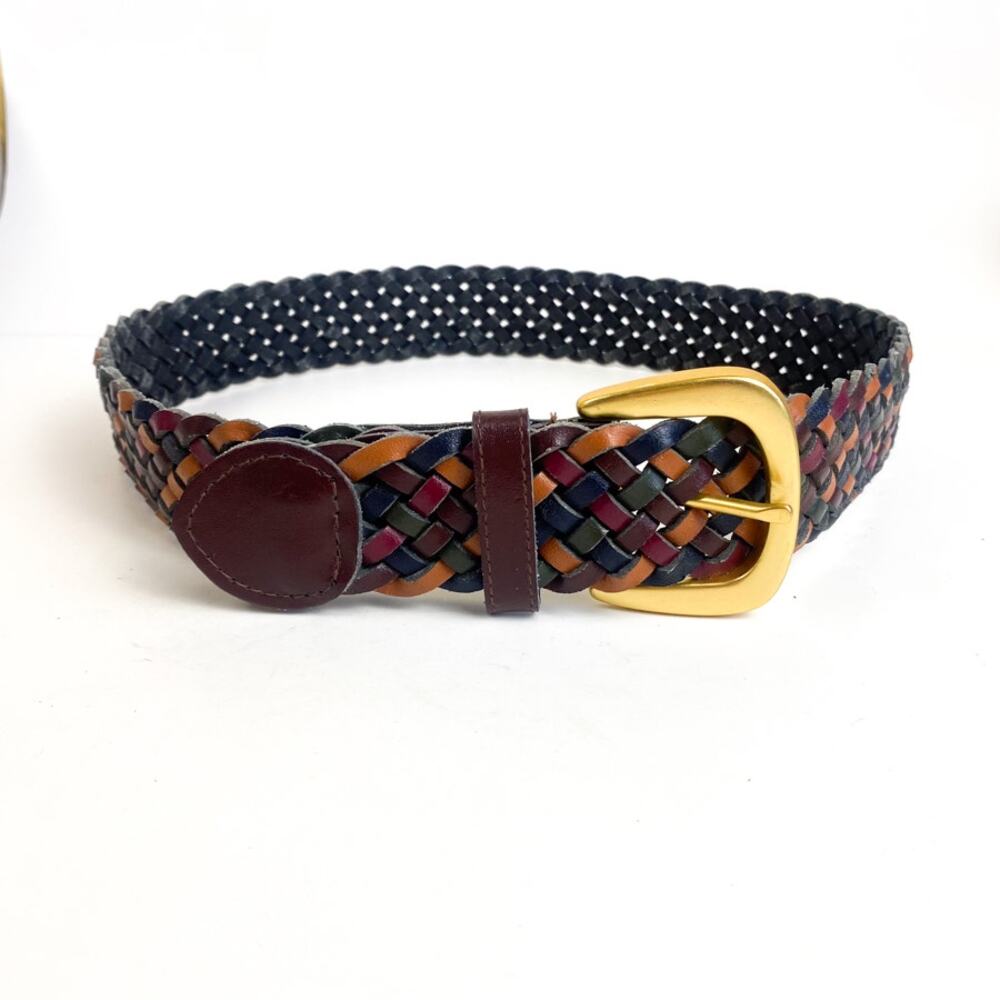 Woven Leather Belt Vintage Size 28